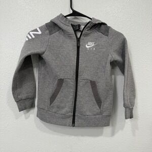 Kids Nike Air Gray Zip Up Hoodie Jacket Size‎ S 4-5 Years